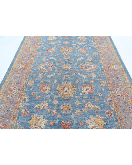 Ziegler 6' 7" X 10' 1" Hand Knotted Wool Rug 6' 7" X 10' 1" (201 X 307) / Blue / Wool