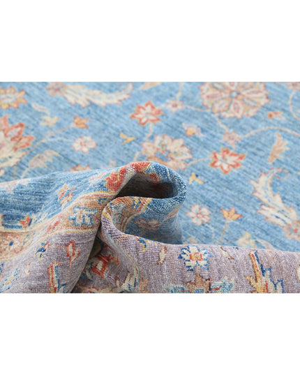 Ziegler 6' 7" X 10' 1" Hand Knotted Wool Rug 6' 7" X 10' 1" (201 X 307) / Blue / Wool