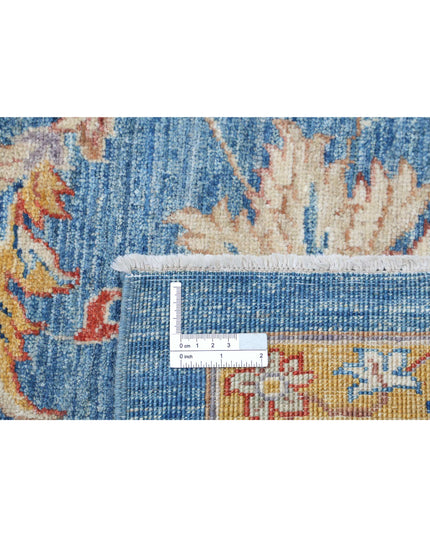 Ziegler 6' 7" X 10' 1" Hand Knotted Wool Rug 6' 7" X 10' 1" (201 X 307) / Blue / Wool