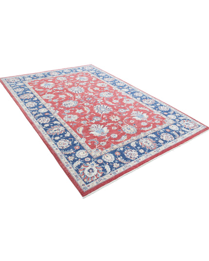 Ziegler 6' 8" X 9' 8" Hand Knotted Wool Rug 6' 8" X 9' 8" (203 X 295) / Red / Wool