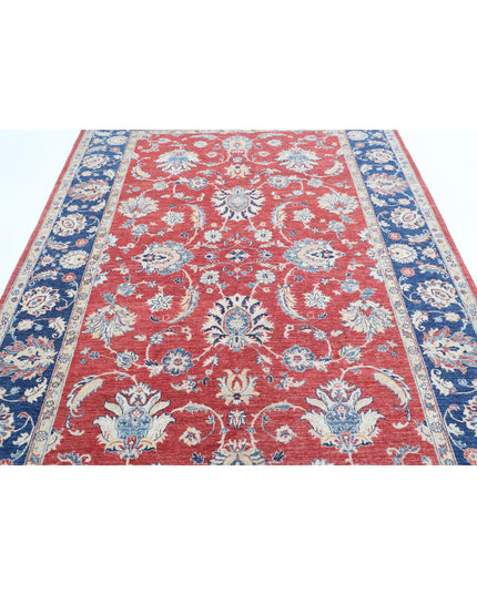 Ziegler 6' 8" X 9' 8" Hand Knotted Wool Rug 6' 8" X 9' 8" (203 X 295) / Red / Wool