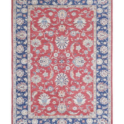 Ziegler 6' 8" X 9' 8" Hand Knotted Wool Rug 6' 8" X 9' 8" (203 X 295) / Red / Wool