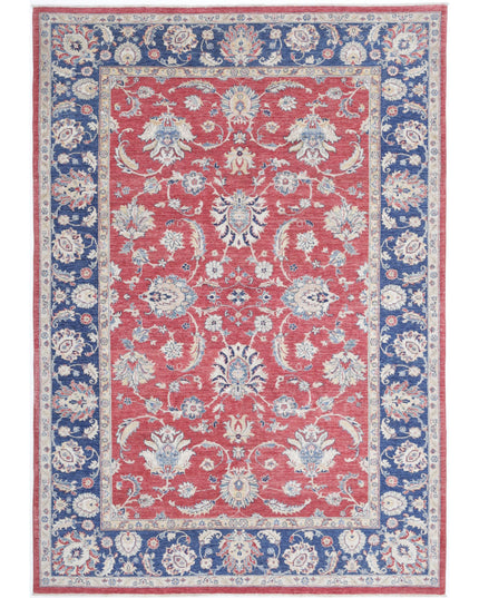 Ziegler 6' 8" X 9' 8" Hand Knotted Wool Rug 6' 8" X 9' 8" (203 X 295) / Red / Wool
