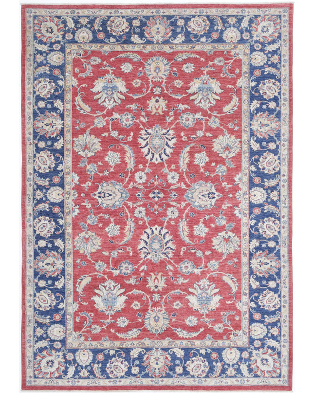 Ziegler 6' 8" X 9' 8" Hand Knotted Wool Rug 6' 8" X 9' 8" (203 X 295) / Red / Wool
