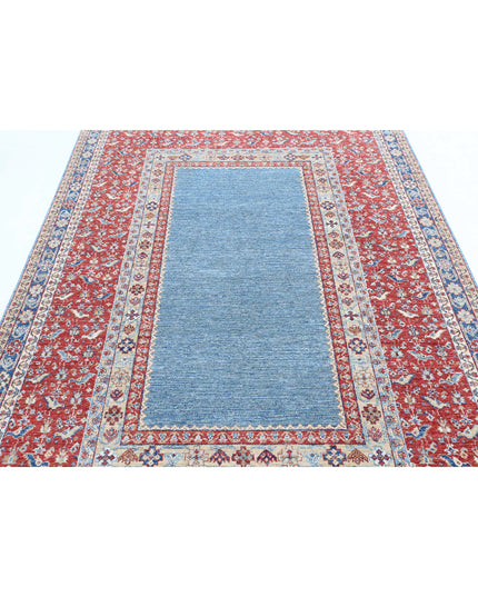 Ziegler 5' 8" X 8' 3" Hand Knotted Wool Rug 5' 8" X 8' 3" (173 X 251) / Blue / Wool