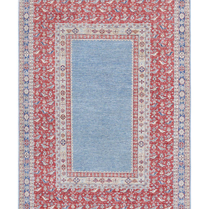 Ziegler 5' 8" X 8' 3" Hand Knotted Wool Rug 5' 8" X 8' 3" (173 X 251) / Blue / Wool