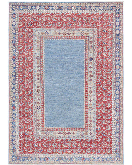 Ziegler 5' 8" X 8' 3" Hand Knotted Wool Rug 5' 8" X 8' 3" (173 X 251) / Blue / Wool