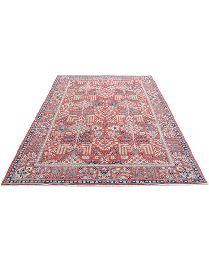 Ziegler 6' 0" X 8' 11" Hand Knotted Wool Rug 6' 0" X 8' 11" (183 X 272) / Red / Wool