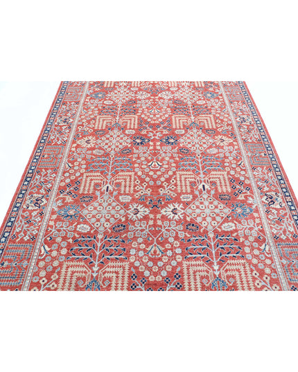 Ziegler 6' 0" X 8' 11" Hand Knotted Wool Rug 6' 0" X 8' 11" (183 X 272) / Red / Wool