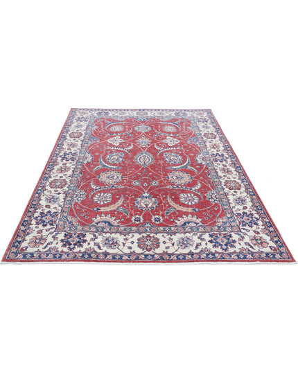 Ziegler 5' 4" X 8' 0" Hand Knotted Wool Rug 5' 4" X 8' 0" (162 X 244) / Red / Wool