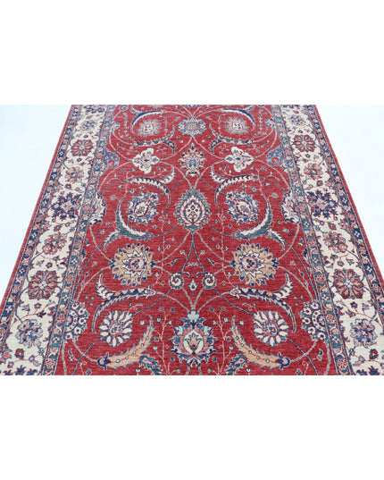 Ziegler 5' 4" X 8' 0" Hand Knotted Wool Rug 5' 4" X 8' 0" (162 X 244) / Red / Wool