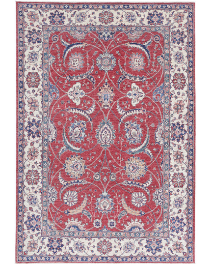 Ziegler 5' 4" X 8' 0" Hand Knotted Wool Rug 5' 4" X 8' 0" (162 X 244) / Red / Wool