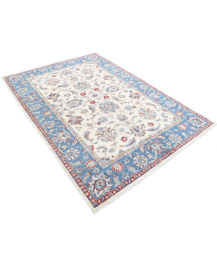 Ziegler 5' 6" X 7' 10" Hand Knotted Wool Rug 5' 6" X 7' 10" (168 X 239) / Ivory / Wool
