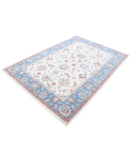 Ziegler 5' 6" X 7' 10" Hand Knotted Wool Rug 5' 6" X 7' 10" (168 X 239) / Ivory / Wool