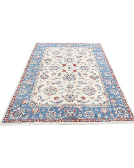 Ziegler 5' 6" X 7' 10" Hand Knotted Wool Rug 5' 6" X 7' 10" (168 X 239) / Ivory / Wool