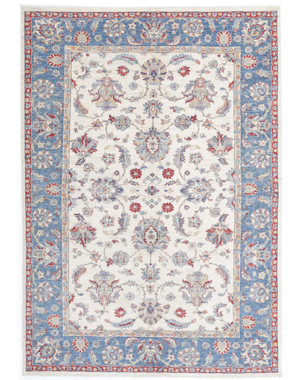 Ziegler 5' 6" X 7' 10" Hand Knotted Wool Rug 5' 6" X 7' 10" (168 X 239) / Ivory / Wool