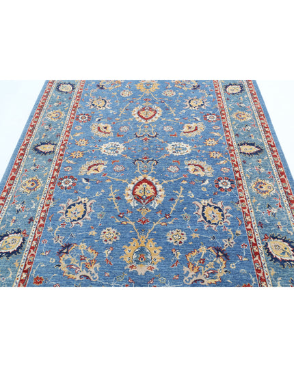 Ziegler 5' 7" X 7' 10" Hand Knotted Wool Rug 5' 7" X 7' 10" (170 X 239) / Blue / Wool