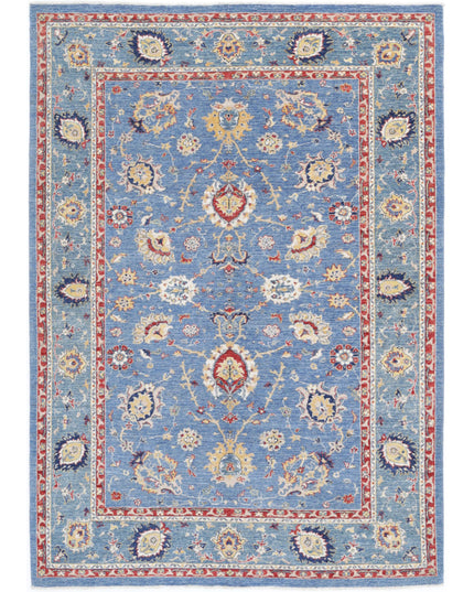 Ziegler 5' 7" X 7' 10" Hand Knotted Wool Rug 5' 7" X 7' 10" (170 X 239) / Blue / Wool