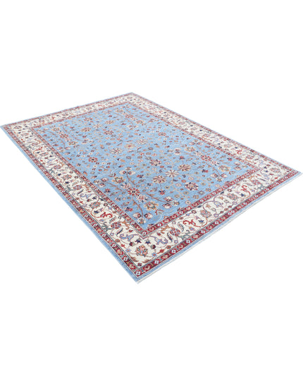 Ziegler 5' 9" X 7' 9" Hand Knotted Wool Rug 5' 9" X 7' 9" (175 X 236) / Blue / Wool