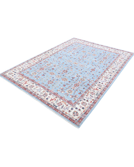 Ziegler 5' 9" X 7' 9" Hand Knotted Wool Rug 5' 9" X 7' 9" (175 X 236) / Blue / Wool