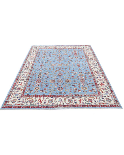 Ziegler 5' 9" X 7' 9" Hand Knotted Wool Rug 5' 9" X 7' 9" (175 X 236) / Blue / Wool