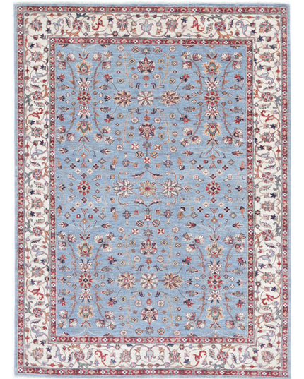 Ziegler 5' 9" X 7' 9" Hand Knotted Wool Rug 5' 9" X 7' 9" (175 X 236) / Blue / Wool