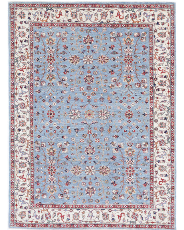 Ziegler 5' 9" X 7' 9" Hand Knotted Wool Rug 5' 9" X 7' 9" (175 X 236) / Blue / Wool