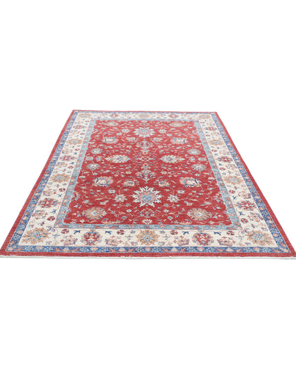 Ziegler 5' 8" X 7' 8" Hand Knotted Wool Rug 5' 8" X 7' 8" (173 X 234) / Red / Wool
