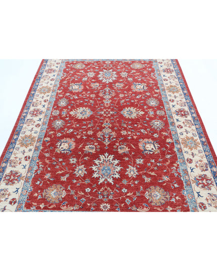 Ziegler 5' 8" X 7' 8" Hand Knotted Wool Rug 5' 8" X 7' 8" (173 X 234) / Red / Wool