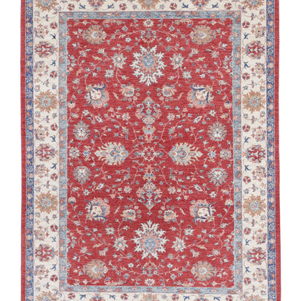 Ziegler 5' 8" X 7' 8" Hand Knotted Wool Rug 5' 8" X 7' 8" (173 X 234) / Red / Wool