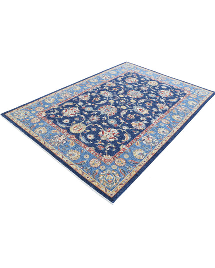 Ziegler 5' 6" X 8' 1" Hand Knotted Wool Rug 5' 6" X 8' 1" (168 X 246) / Blue / Wool