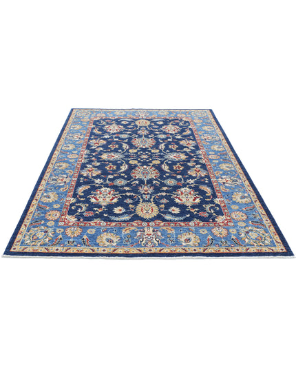 Ziegler 5' 6" X 8' 1" Hand Knotted Wool Rug 5' 6" X 8' 1" (168 X 246) / Blue / Wool