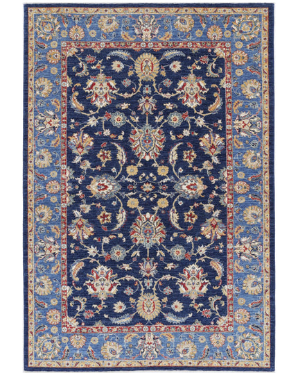 Ziegler 5' 6" X 8' 1" Hand Knotted Wool Rug 5' 6" X 8' 1" (168 X 246) / Blue / Wool