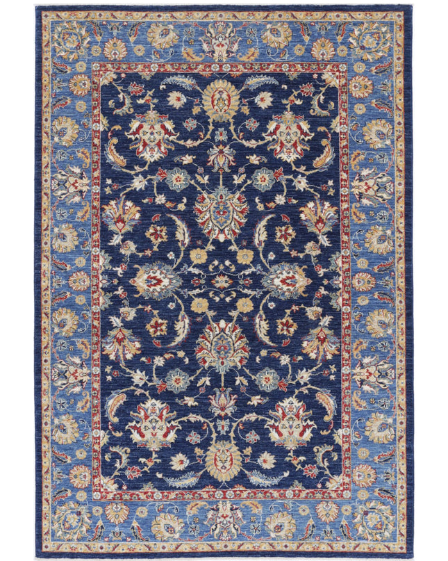 Ziegler 5' 6" X 8' 1" Hand Knotted Wool Rug 5' 6" X 8' 1" (168 X 246) / Blue / Wool