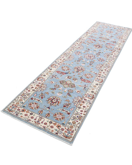 Ziegler 2' 8" X 9' 9" Hand Knotted Wool Rug 2' 8" X 9' 9" (81 X 297) / Blue / Wool