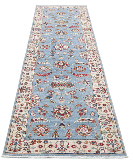Ziegler 2' 8" X 9' 9" Hand Knotted Wool Rug 2' 8" X 9' 9" (81 X 297) / Blue / Wool