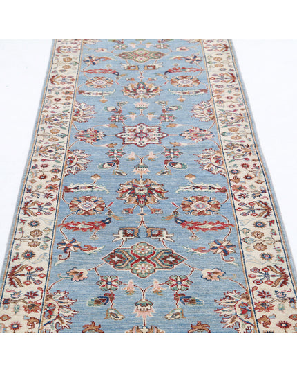 Ziegler 2' 8" X 9' 9" Hand Knotted Wool Rug 2' 8" X 9' 9" (81 X 297) / Blue / Wool