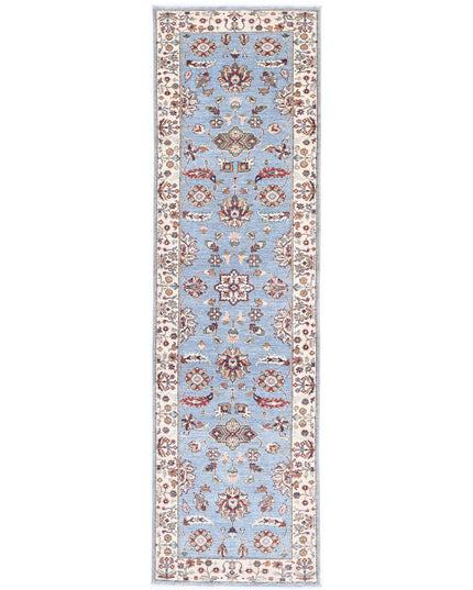 Ziegler 2' 8" X 9' 9" Hand Knotted Wool Rug 2' 8" X 9' 9" (81 X 297) / Blue / Wool