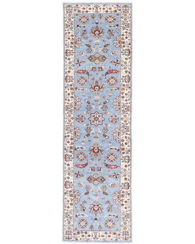 Ziegler 2' 8" X 9' 9" Hand Knotted Wool Rug 2' 8" X 9' 9" (81 X 297) / Blue / Wool