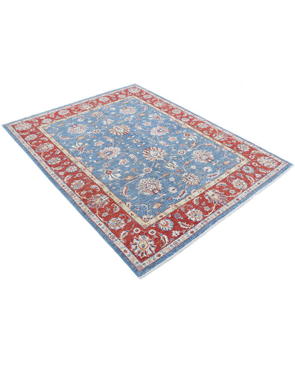 Ziegler 5' 1" X 6' 5" Hand Knotted Wool Rug 5' 1" X 6' 5" (155 X 196) / Blue / Wool