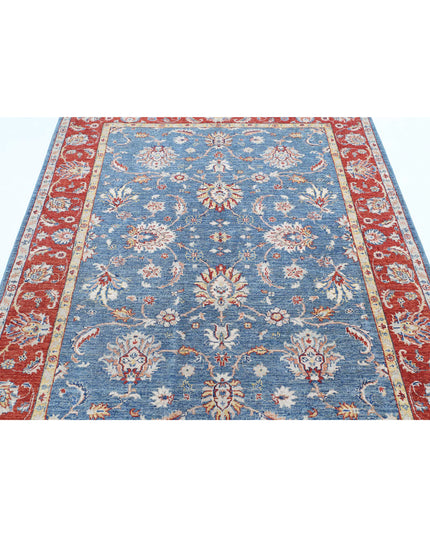Ziegler 5' 1" X 6' 5" Hand Knotted Wool Rug 5' 1" X 6' 5" (155 X 196) / Blue / Wool