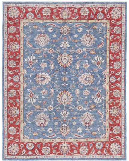 Ziegler 5' 1" X 6' 5" Hand Knotted Wool Rug 5' 1" X 6' 5" (155 X 196) / Blue / Wool