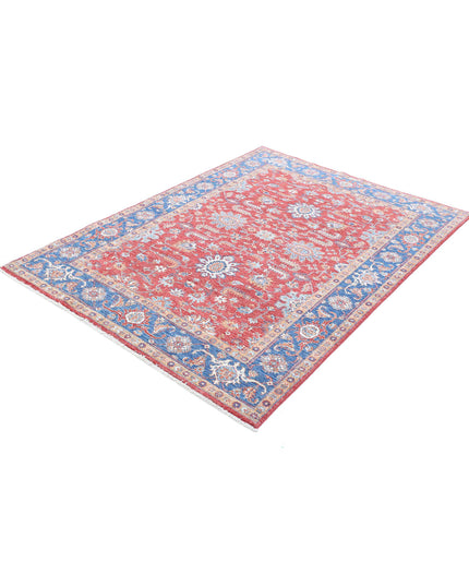 Ziegler 4' 9" X 6' 7" Hand Knotted Wool Rug 4' 9" X 6' 7" (145 X 201) / Red / Wool