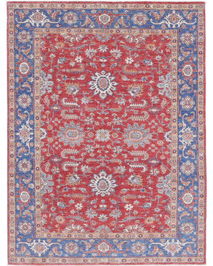 Ziegler 4' 9" X 6' 7" Hand Knotted Wool Rug 4' 9" X 6' 7" (145 X 201) / Red / Wool