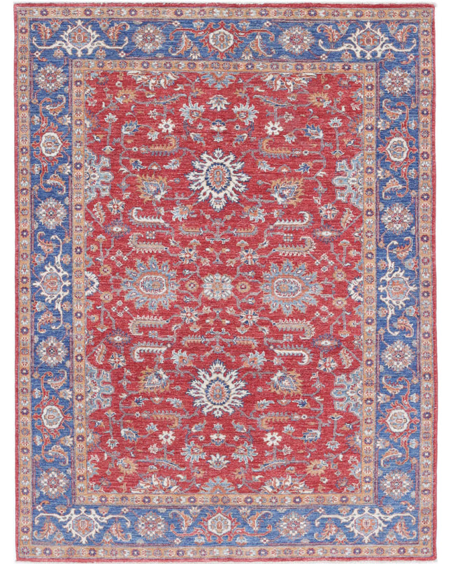 Ziegler 4' 9" X 6' 7" Hand Knotted Wool Rug 4' 9" X 6' 7" (145 X 201) / Red / Wool