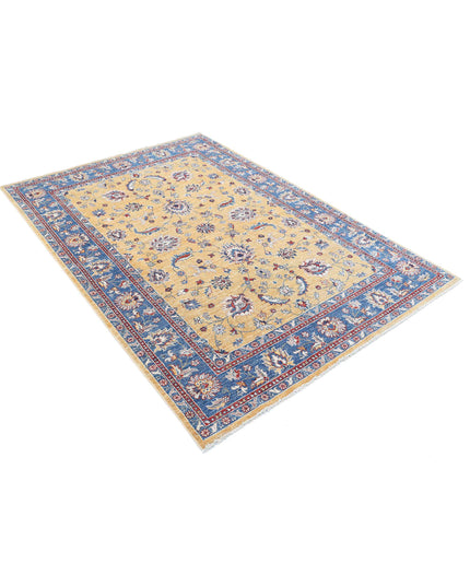 Ziegler 4' 11" X 6' 10" Hand Knotted Wool Rug 4' 11" X 6' 10" (150 X 208) / Gold / Wool