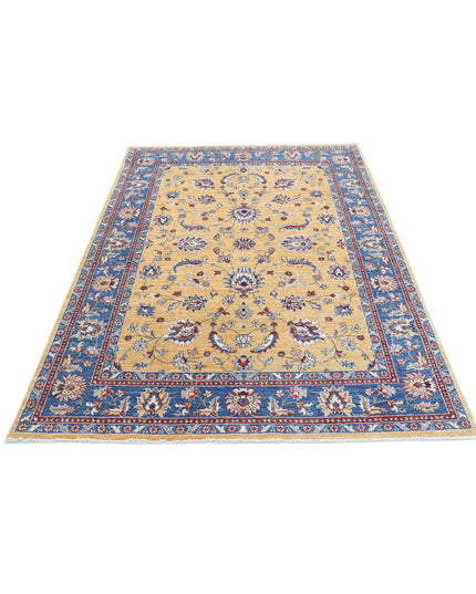 Ziegler 4' 11" X 6' 10" Hand Knotted Wool Rug 4' 11" X 6' 10" (150 X 208) / Gold / Wool