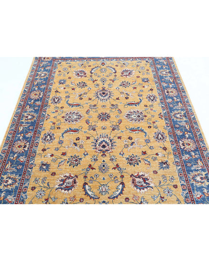 Ziegler 4' 11" X 6' 10" Hand Knotted Wool Rug 4' 11" X 6' 10" (150 X 208) / Gold / Wool