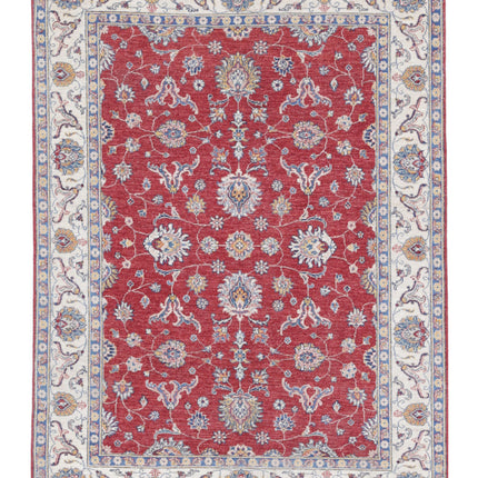 Ziegler 4' 11" X 6' 7" Hand Knotted Wool Rug 4' 11" X 6' 7" (150 X 201) / Red / Wool