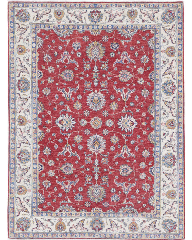 Ziegler 4' 11" X 6' 7" Hand Knotted Wool Rug 4' 11" X 6' 7" (150 X 201) / Red / Wool